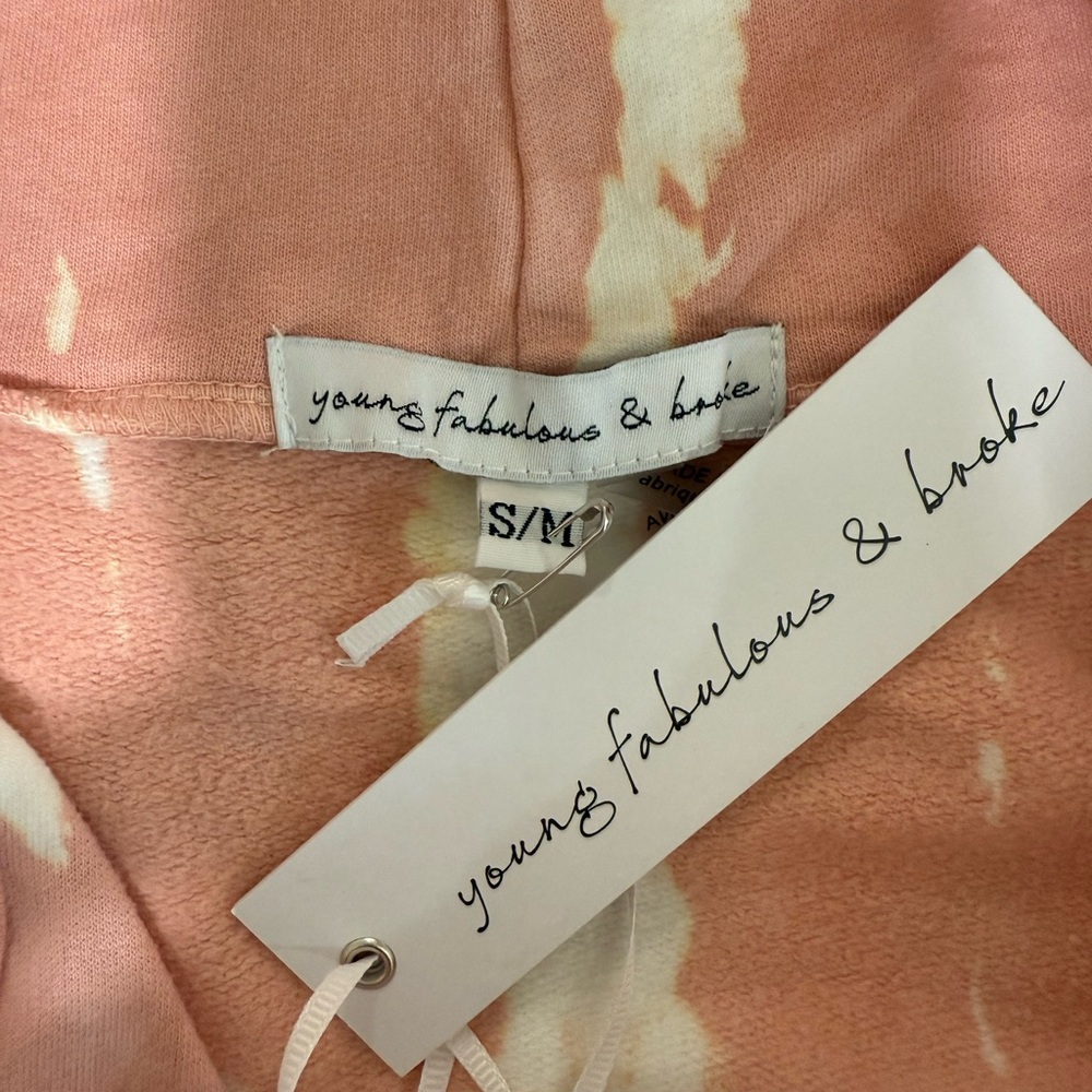Young Fabulous & Broke Pink and Green Tie-Dye Hoodie - Picture 3 of 7